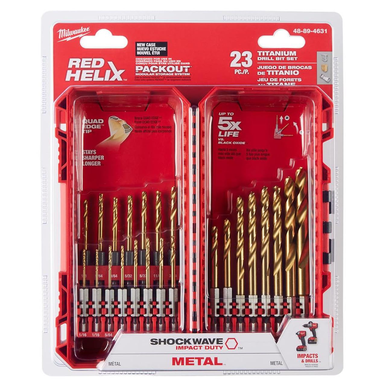 Milwaukee 48-89-4631 Kit Tin Shockwave (23-Piece) - Amazon.com